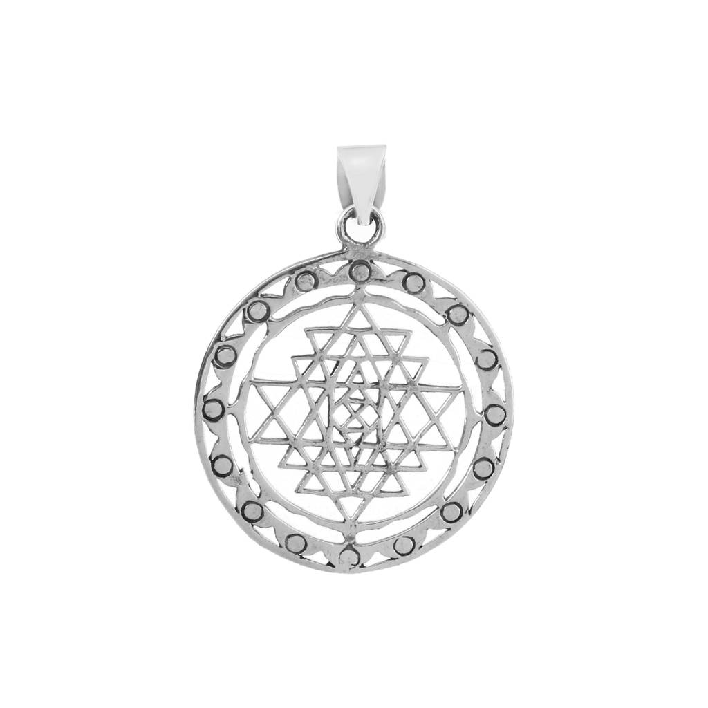 Sacred Geometry Silver Pendant : ZIRAK-Pendant-055