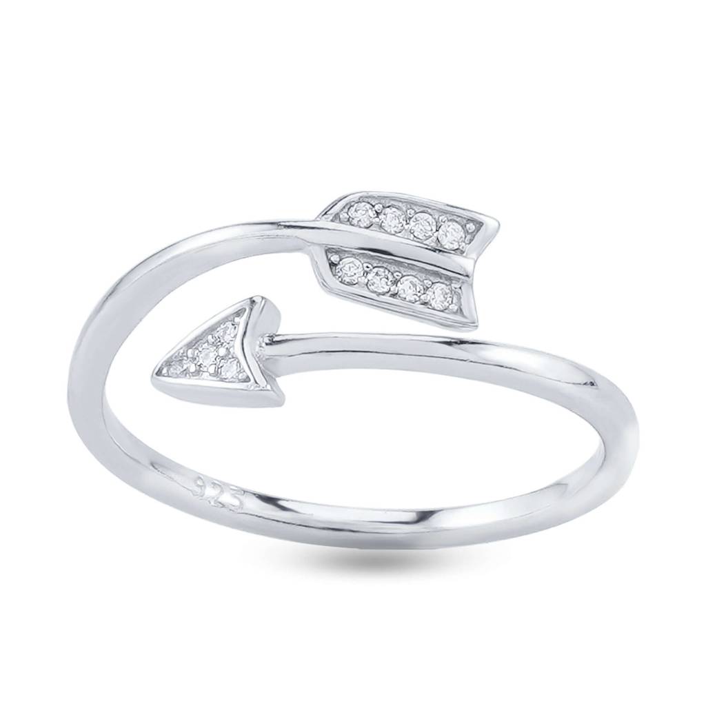 Arrow Minimalist Wrap 925 Sterling Silver Ring - Adjustable : NRWW00200065