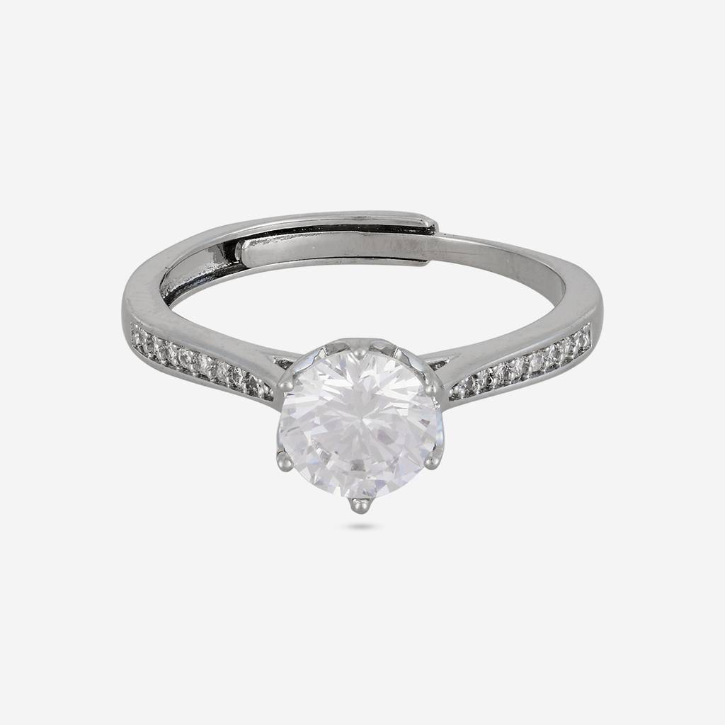 Gold Plated Casual Wear Trendy Zircon Finger Ring - 474316 : 474317