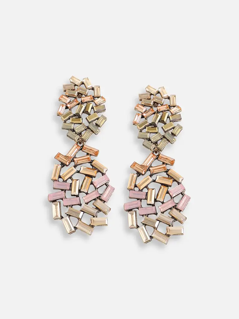 Shanika-Gold Plated Designer Stone Party Drop Earring For Women : SOHEAR4816