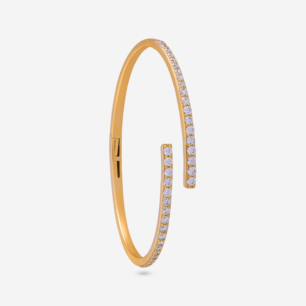 White Gold - Plated Office Wear Silver Kada - 465933 : 465933
