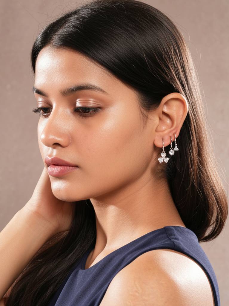 Party Night Earring Stack (Set Of 3) : Z-ZS-ER-304