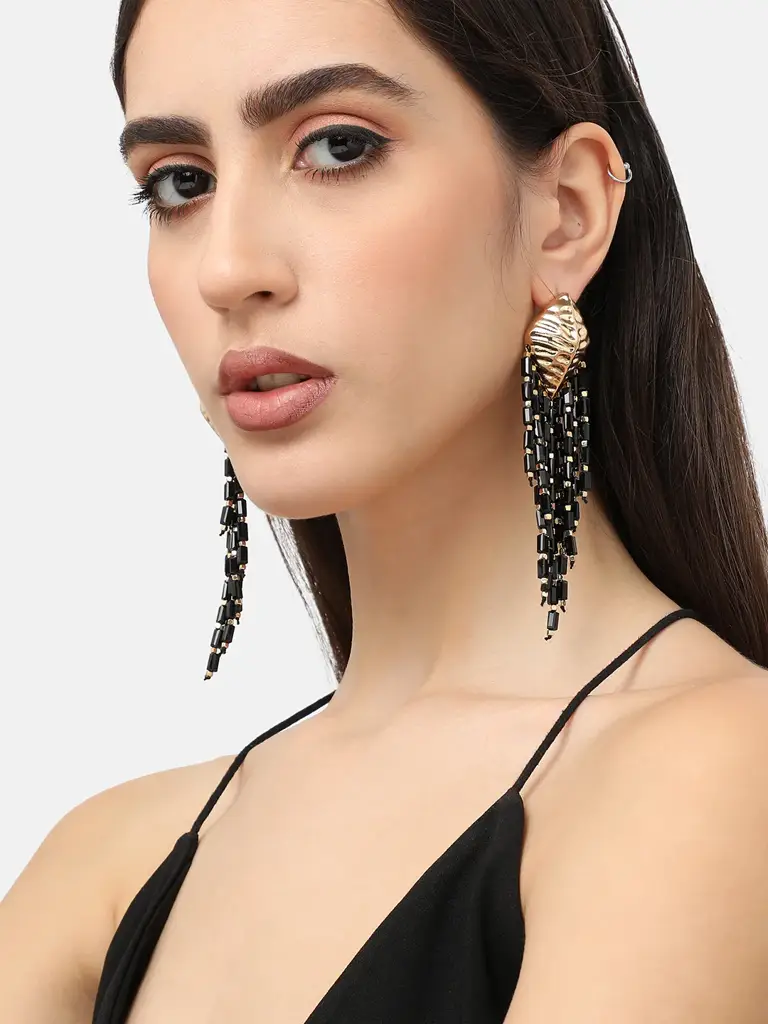 Serina-Gold Plated Designer Stone Party Drop Earring For Women : SOHEAR4801