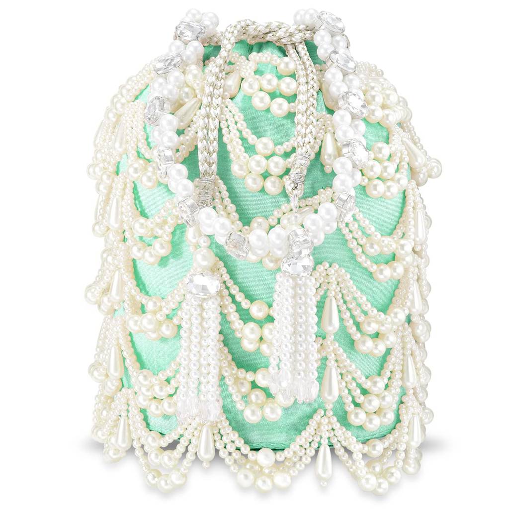 Potli Bags For Women Evening Bag Clutch Ethnic Bride Purse With Drawstring(P45M) : P45MNT