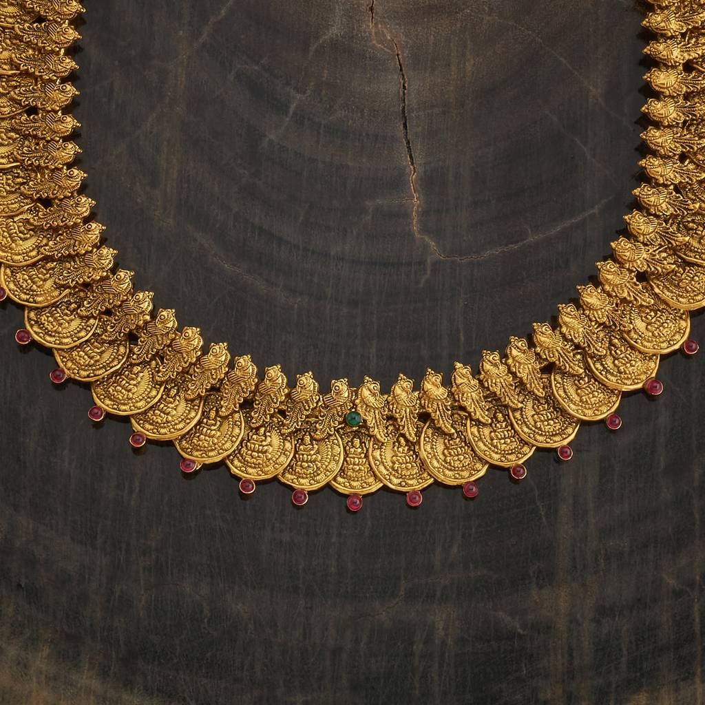Ruby-Green Gold - Plated Bridesmaid Temple Necklace - 435597 : 435597