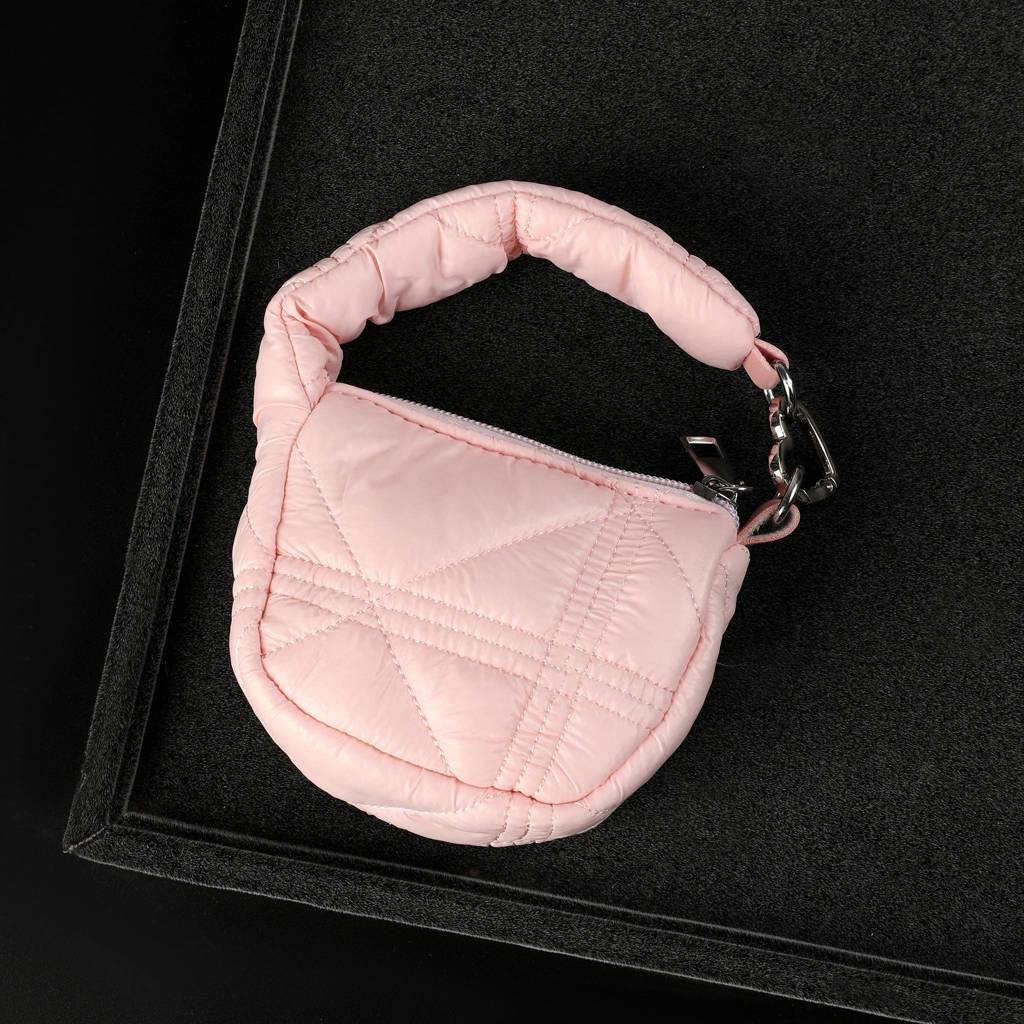 Mini Quilted Puff Bag Charm : C-BG-0091-PK