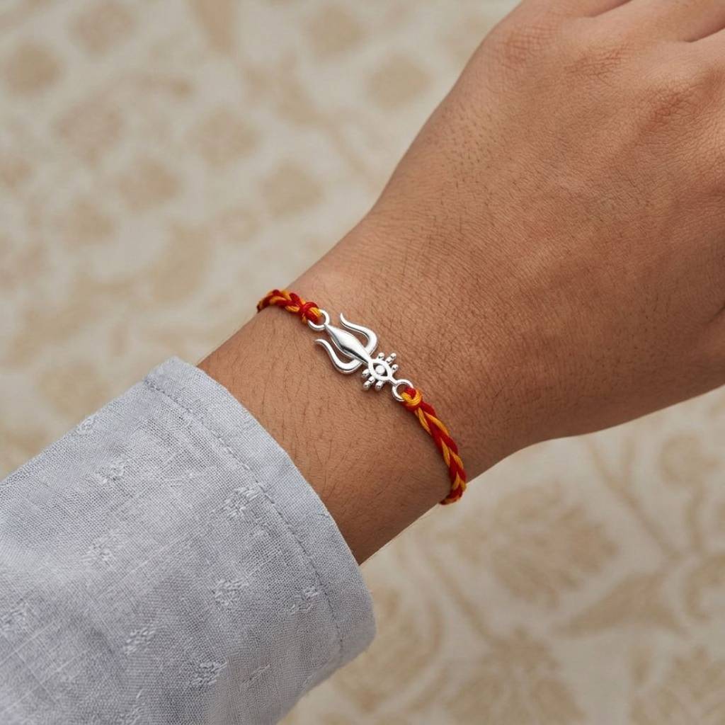 Shiv 925 Sterling Silver Rakhi For Brother : RB-0024