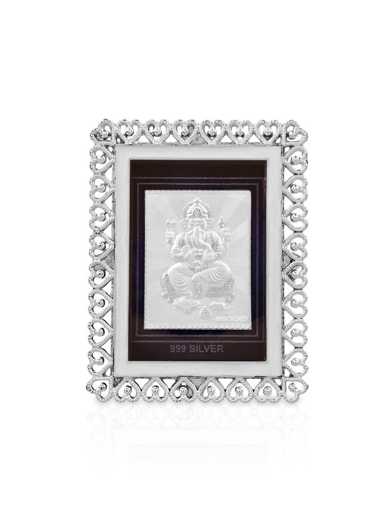 999 Silver Ganesh Ji Frame : AIGFT166