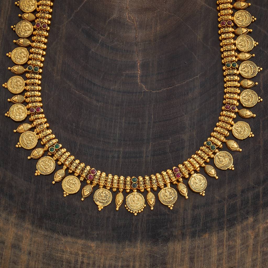 Ruby-Green Gold - Plated Bridesmaid Temple Necklace - 429965 : 429965