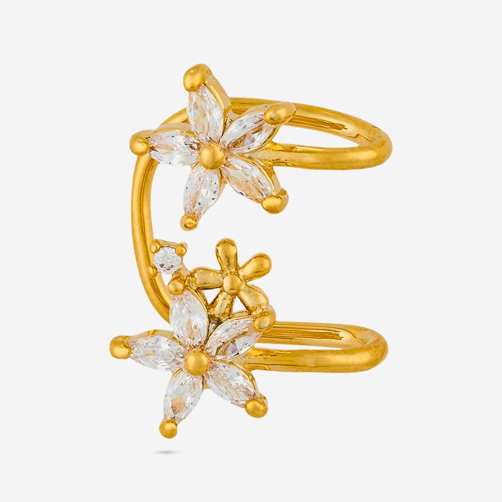 White Gold - Plated Casual Wear Trendy Zircon Earring - 460200 : 460200