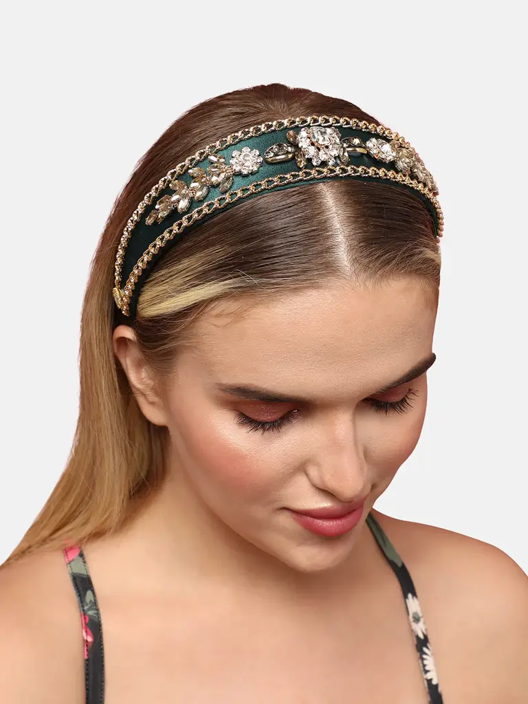 Ofelia-Green Color Hairband : SOHIBD9212