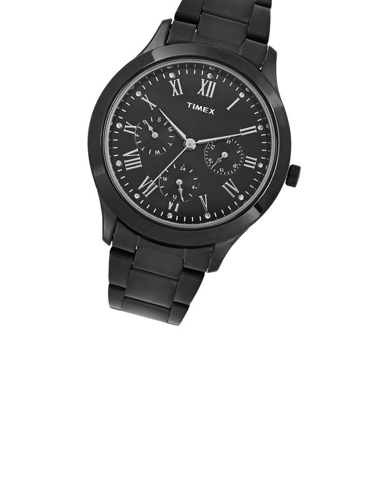 Trendline Round 37Mm Black Dial Analog Women Watch - Tw000Q809 : TW000Q809
