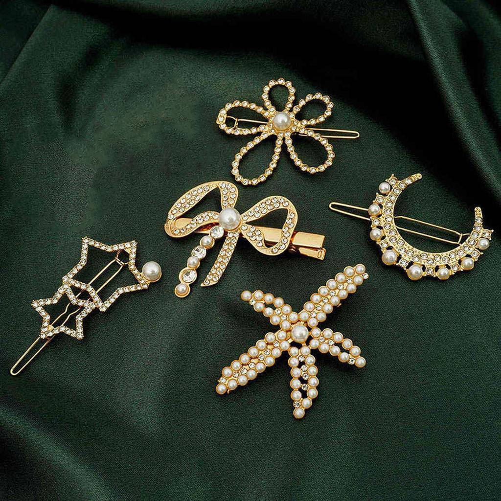 Set Of 5 Love Affair Hair Pins : HX-HP-C5-0040-G