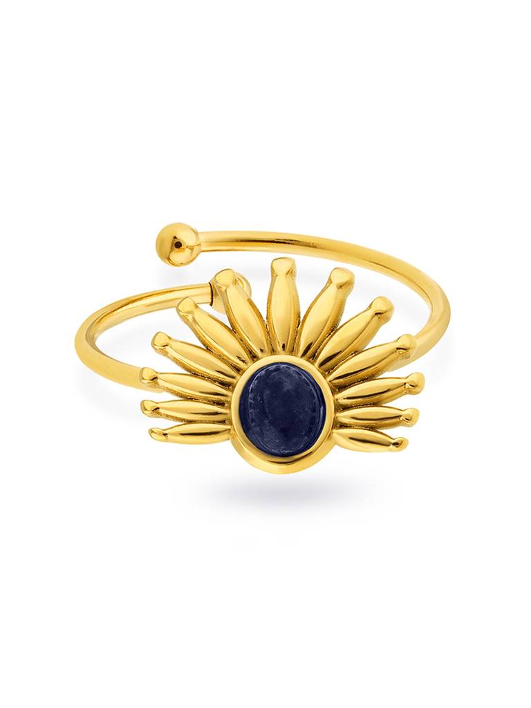 18K Gold Plated Dawn Ring Stainless Steel Waterproof & Anti-Tarnish(Free Size) : R56DGSS0G