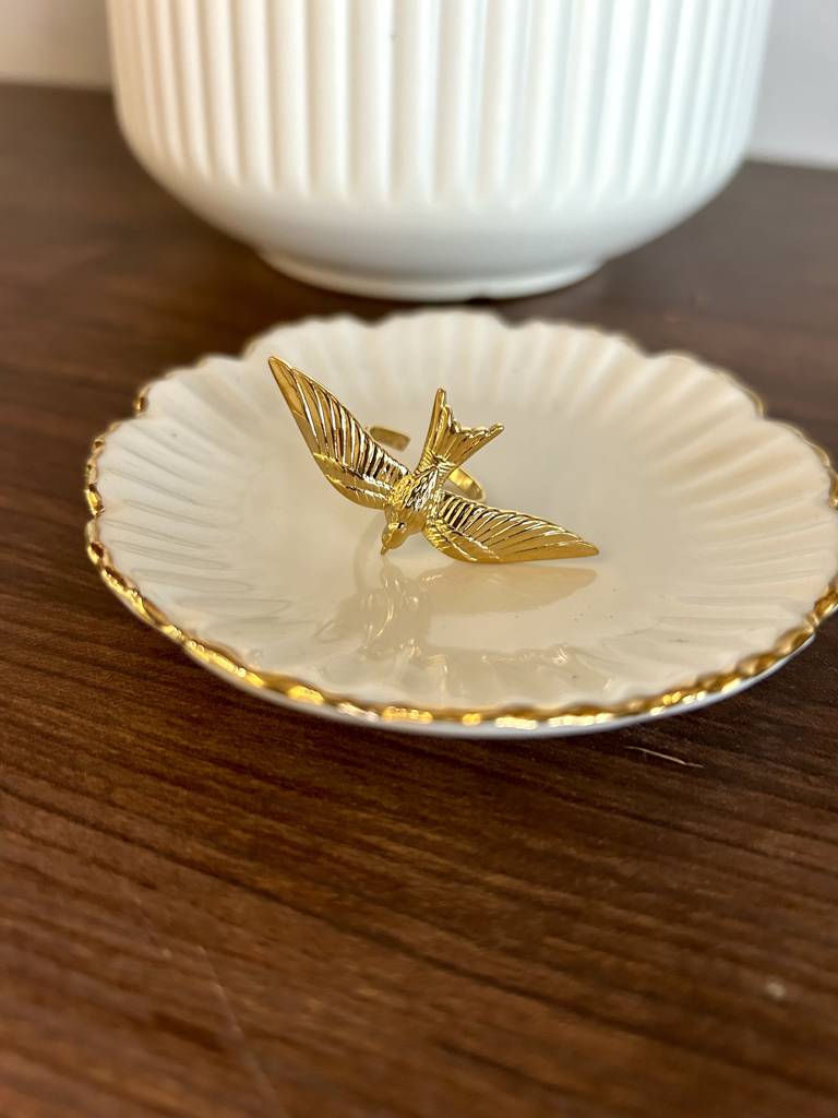 Bird Ring - Waterproof, 18K Gold Plated : SS_RING_BIRD_GOLD