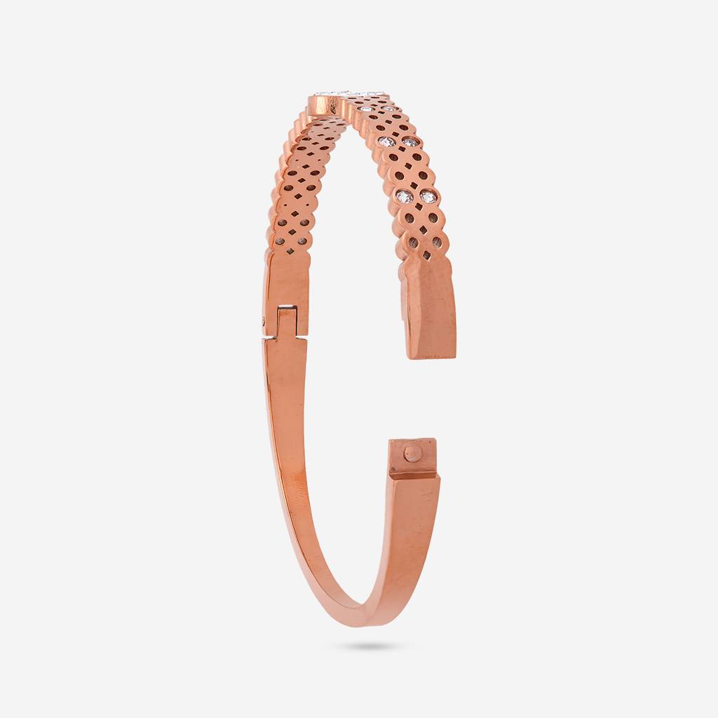 White Rose Gold - Plated Casual Wear Trendy Kada - 464293 : 464293
