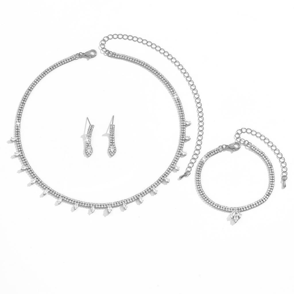 Necklace Bracelet And Drop Earring Set Fashion Jewellery Gift For Women : PX9N156W