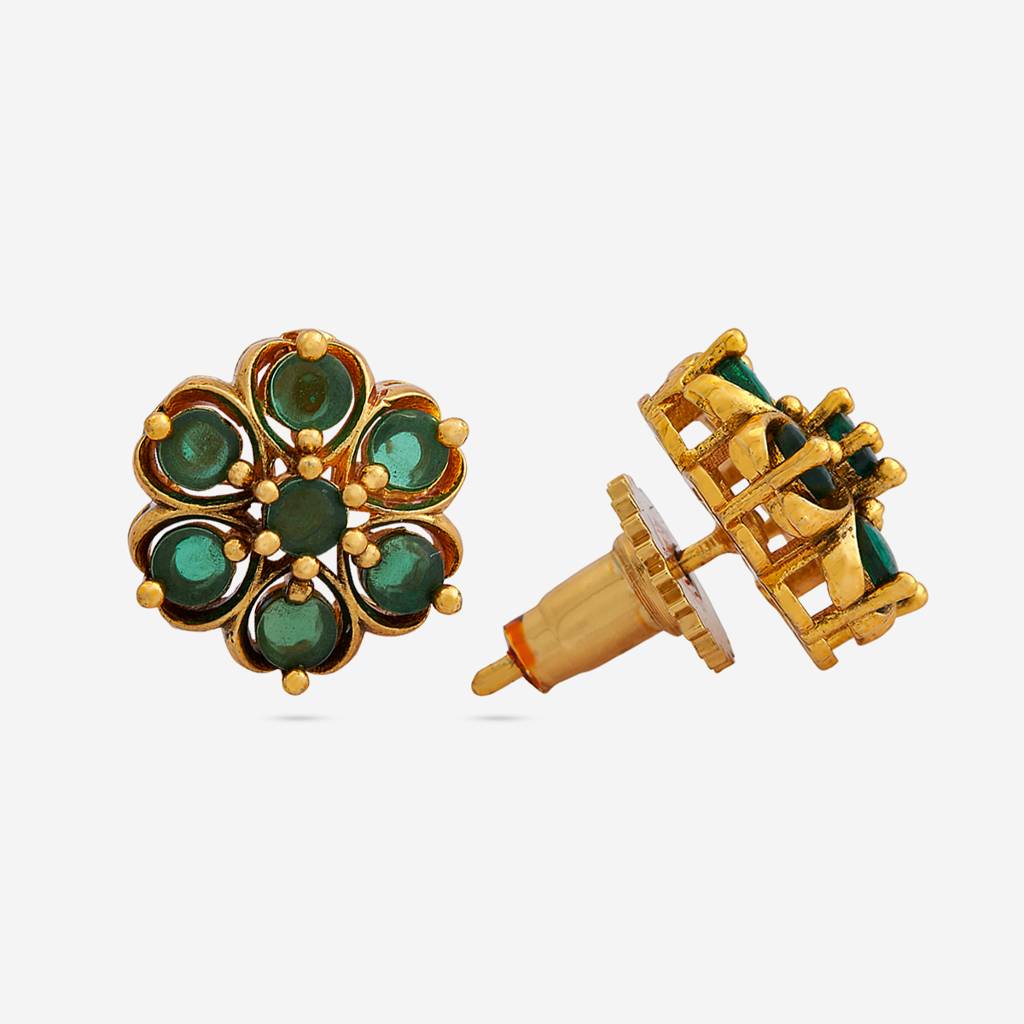 Gold - Plated Festive Antique Earring - 440696 : 440698