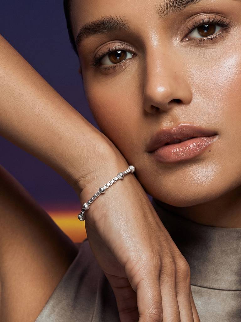 Beaded Box Chain Bracelet : IVLB4017