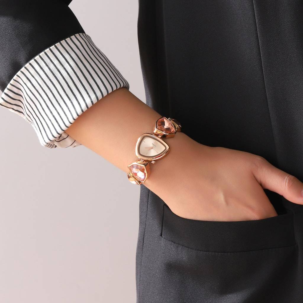 Rose Gold Diamond Luxury Watch : WT-S-0035-RG-RG