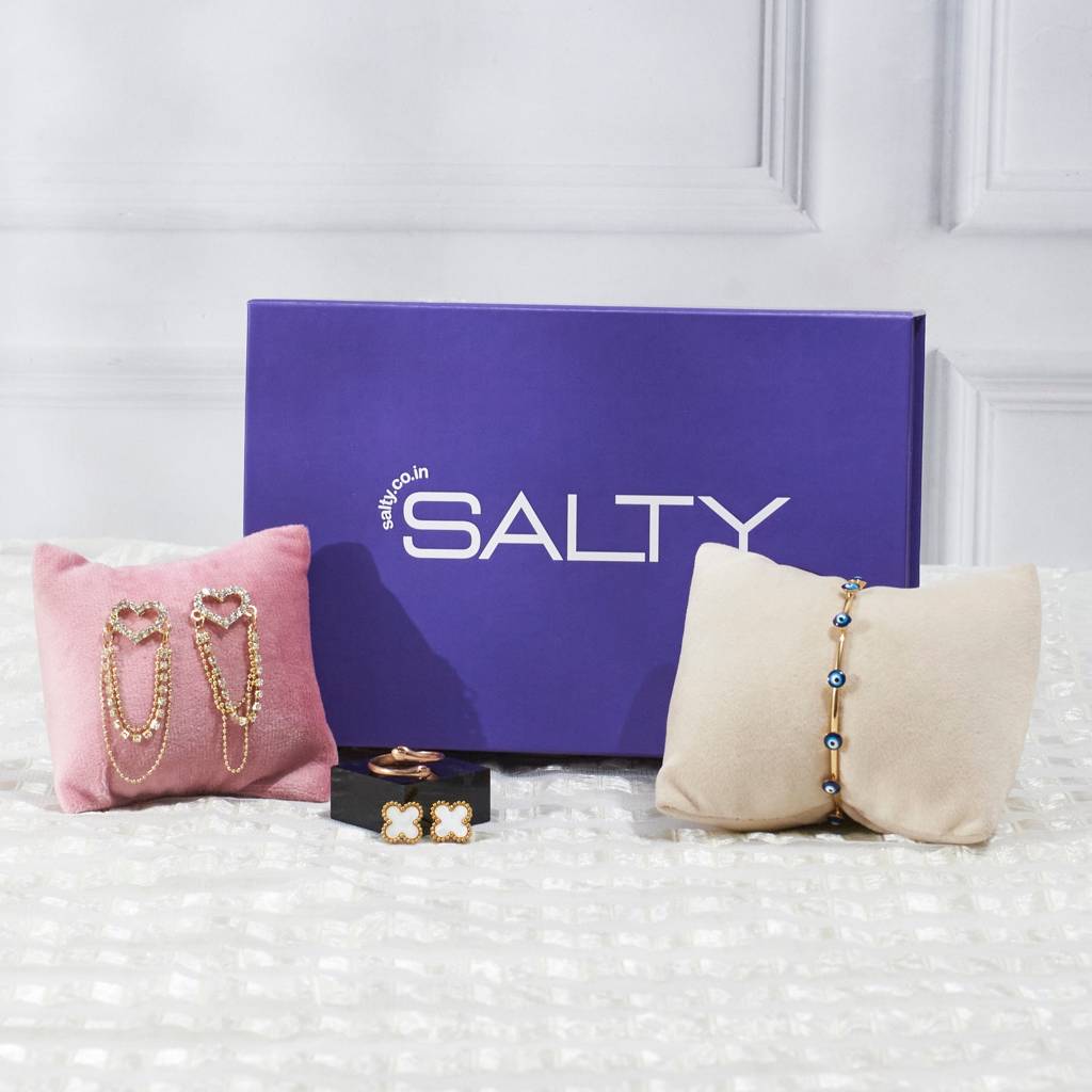 Luxury Jewellery Set Gift Box For Her With Personalised Card Extraordinary (+ Necklace + Hug Ring) : GIFTBOX-3-SIMPLE-NEW-2