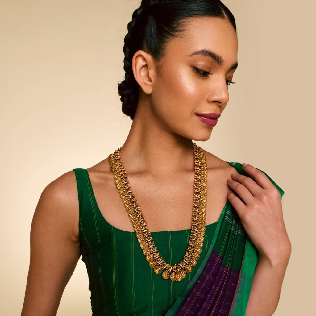 Ruby Gold Plated - Bridesmaid Antique Necklace - 458800 : 458800