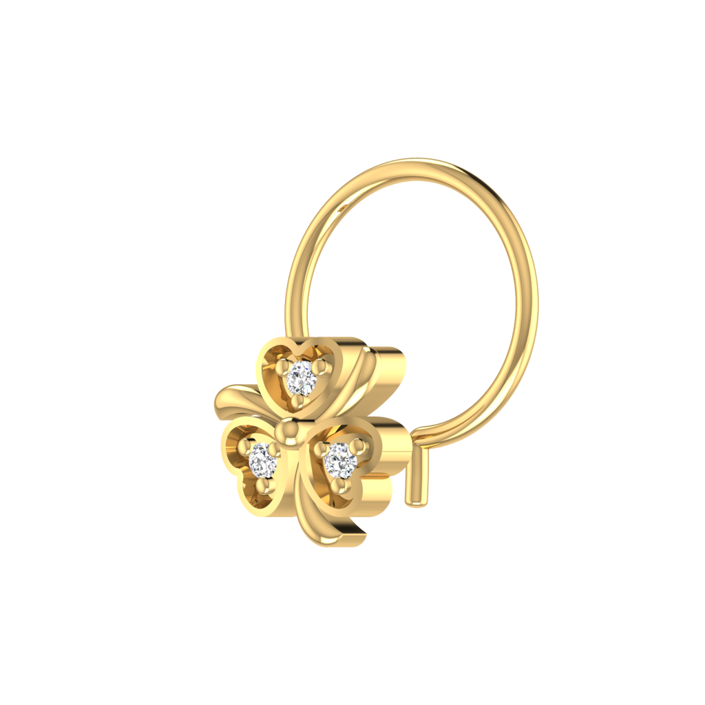 Avsar 9K Bis Hallmarked | Nosepin For Women/Girls |  Avno325 : AVNO325YC