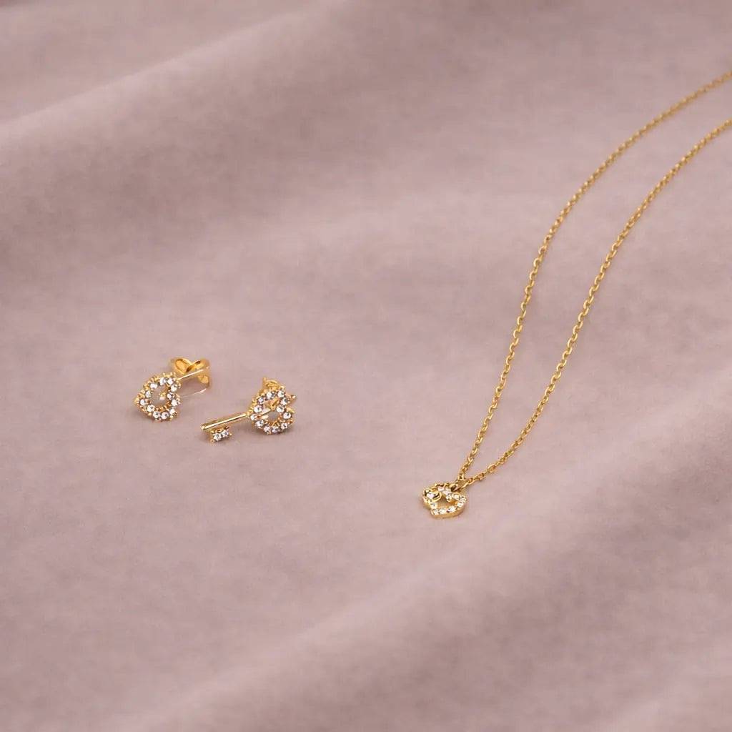 Love In Every Beat Jewellery Set : NEC-061-G-1