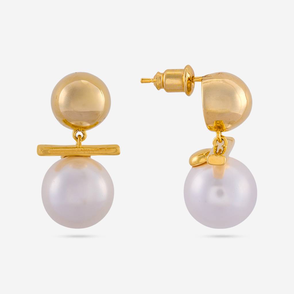 Pearl Gold - Plated Casual Wear Trendy Earring - 421078 : 421078