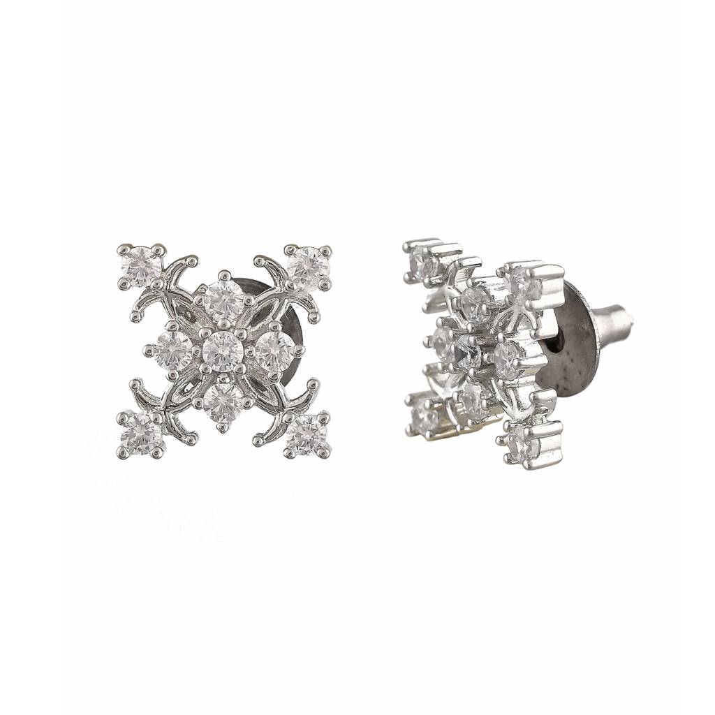 Valentine'S Day Sterling Silver Renaissance Floral Stud : 8905124516821