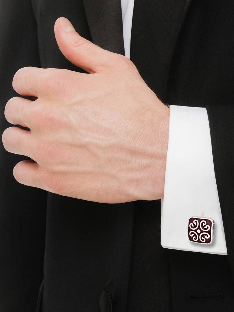 Men Sleeve Button Cuff Shirt Button, Blazer Cufflinks Pair Set - For Men. : 194-CHC4-1091-S