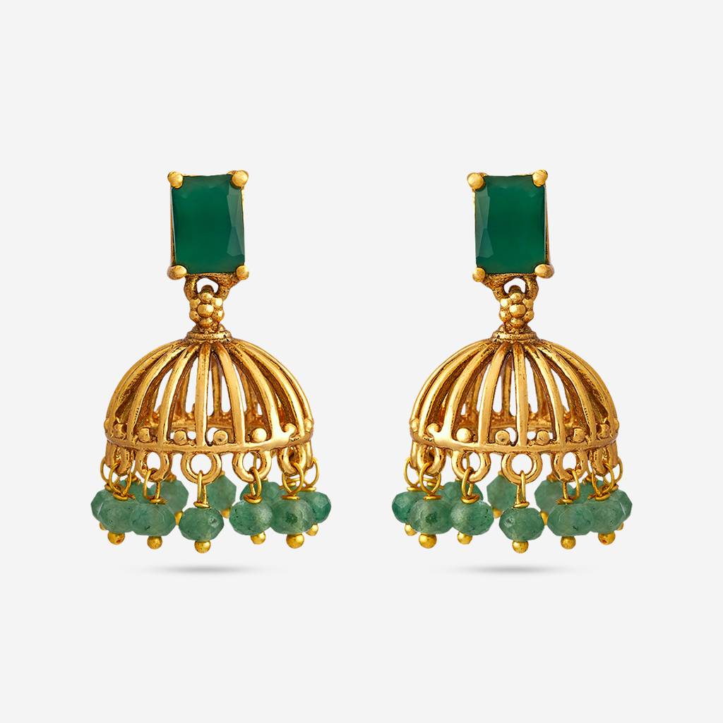 Green Gold - Plated Festive Antique Earring - 442553 : 442553