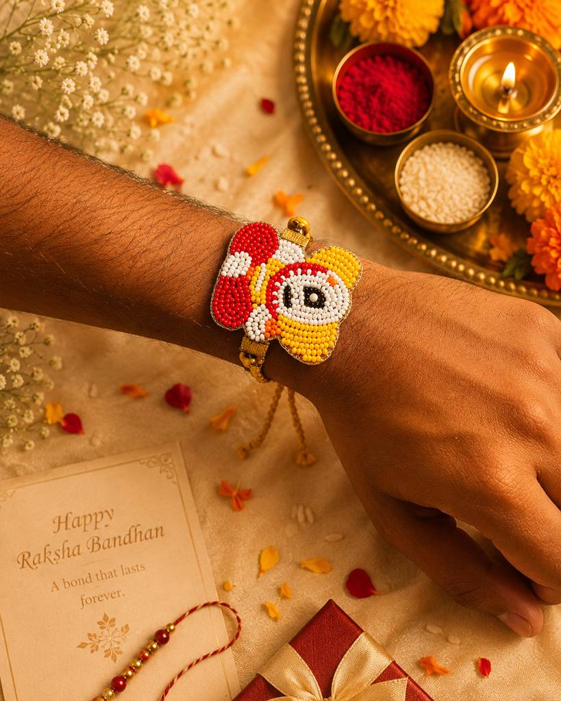 Yellow Ganesh Rakhi : RH14