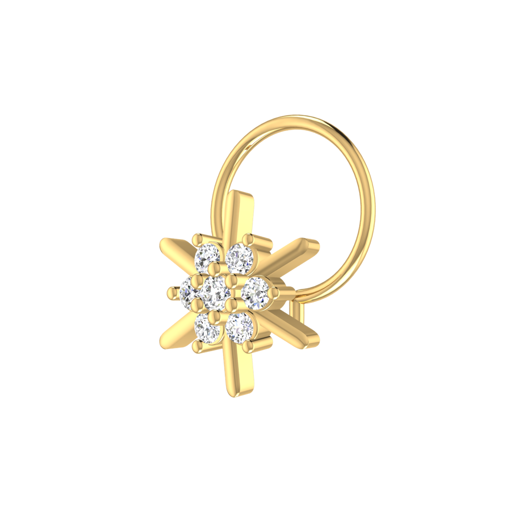 Avsar 9K Bis Hallmarked | Nosepin For Women/Girls |  Avno093 : AVNO093YC