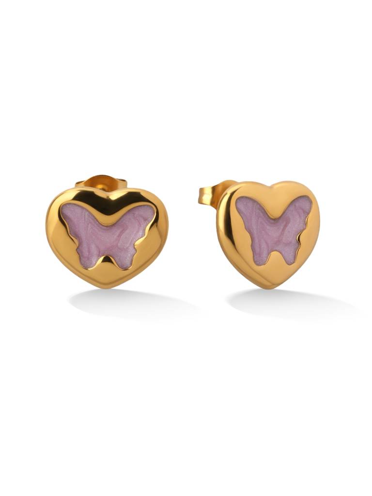 Dreamy Heart-Shaped Earrings For Women - Waterproof & Anti-Tarnish : ER0365