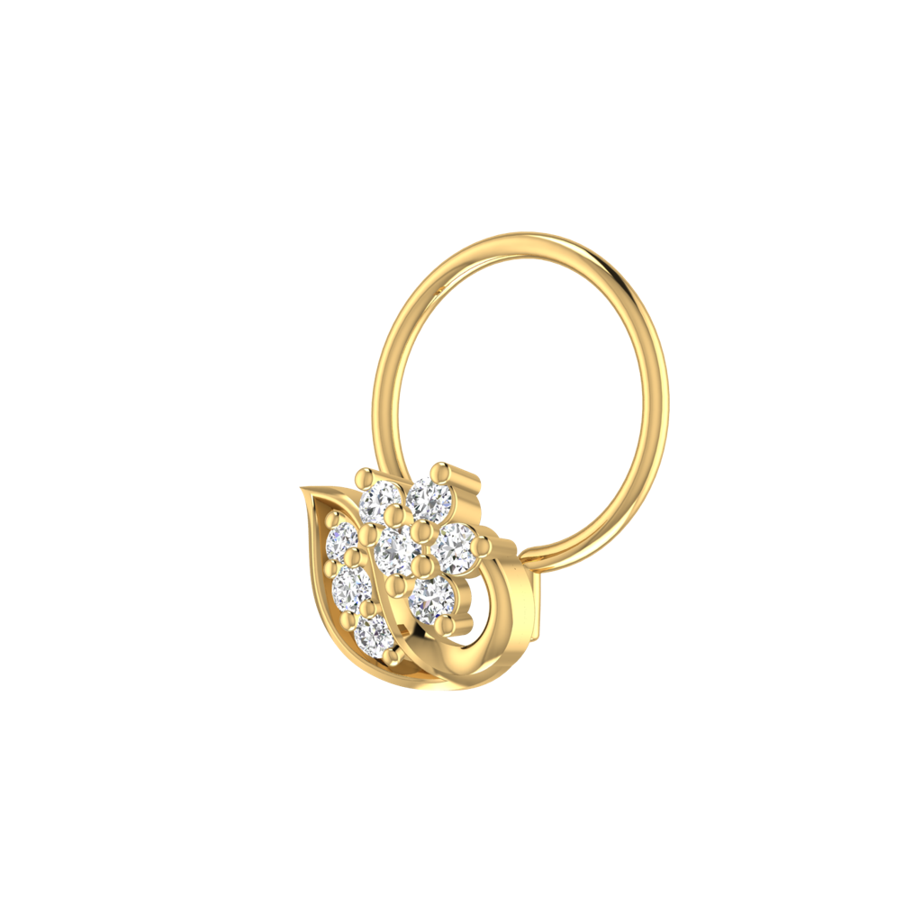 Avsar 9K Bis Hallmarked | Nosepin For Women/Girls |  Avno301 : AVNO301YC