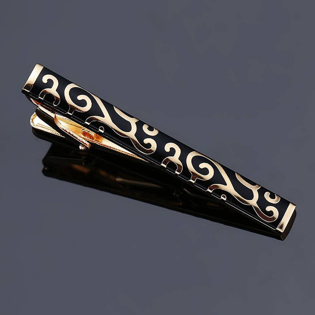 Black Gold Two Tone Tie Pin Stylish Accesories For Men & Boys Wedding Business Gift (Px9T05G) : PX9T05G