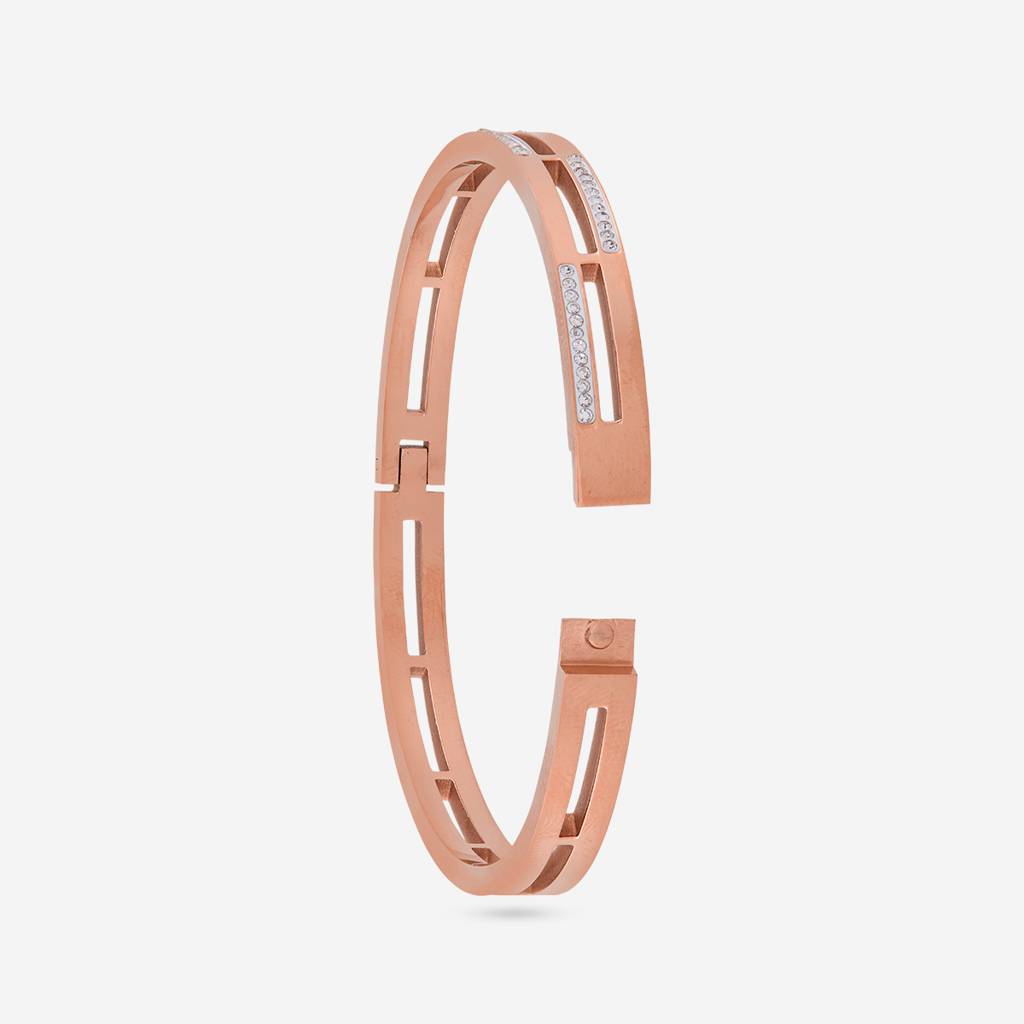 White Rose Gold - Plated Casual Wear Trendy Kada - 471624 : 471624