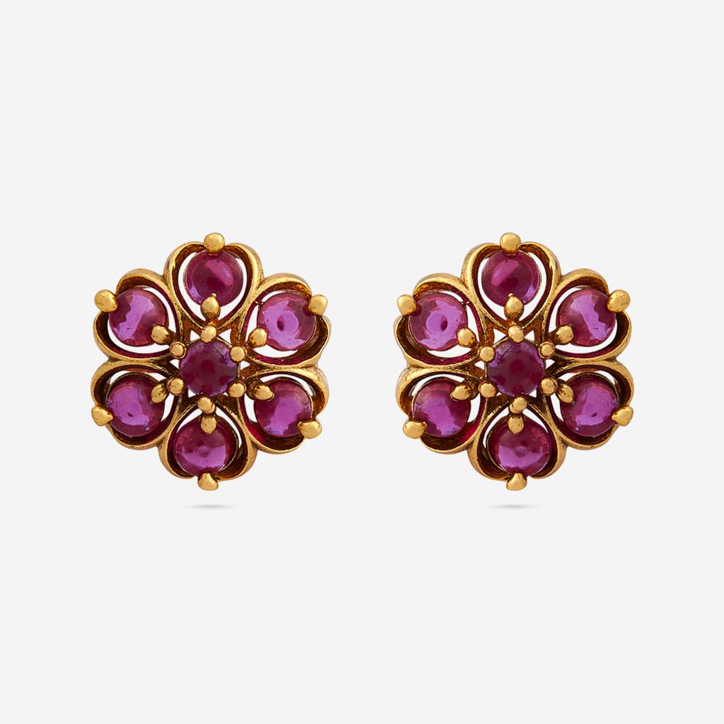 Gold - Plated Festive Antique Earring - 440696 : 440697
