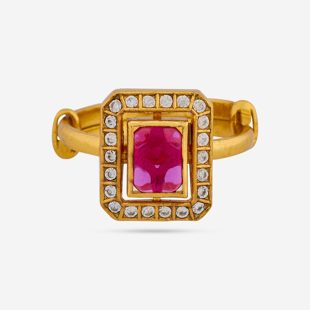 Ruby Gold - Plated Bridesmaid Temple Finger Ring - 452243 : 452243