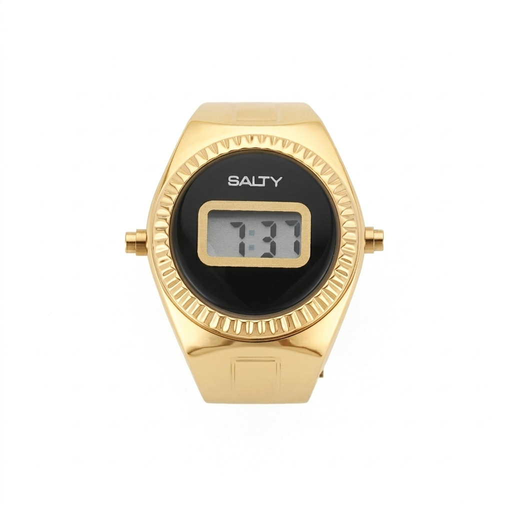 The Yearner And The Darling Watch Rings For Couple : WTRC-002-BK-G