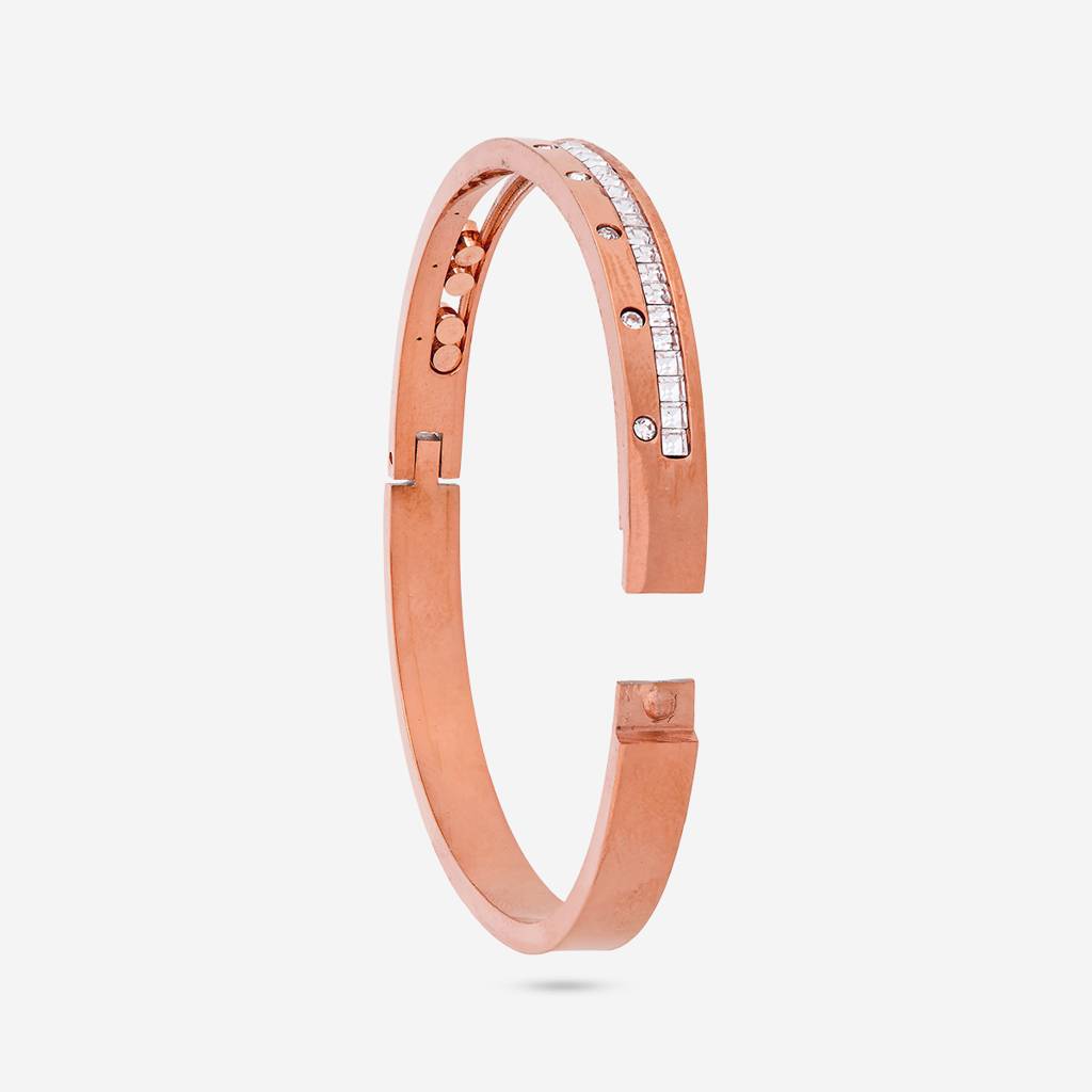 White - Plated Casual Wear Trendy Kada - 464296 : 464297