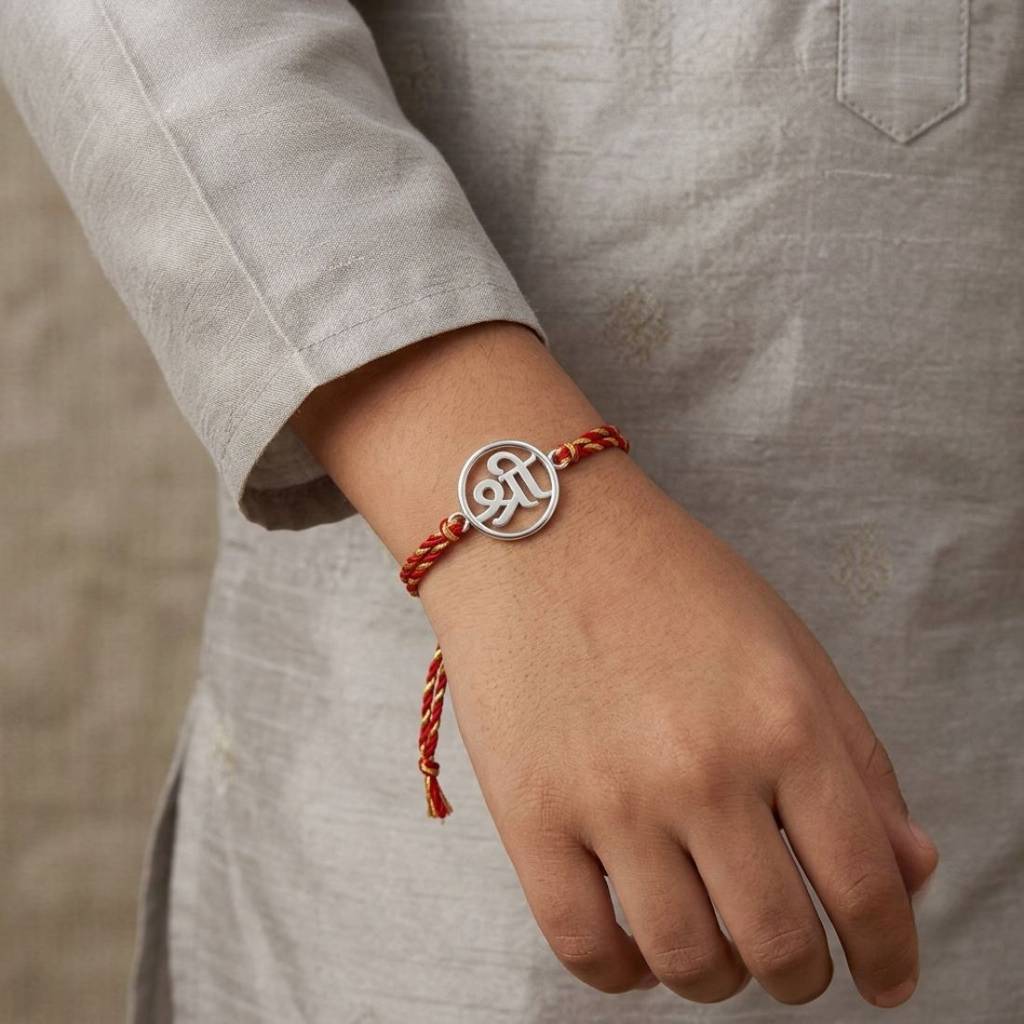 Shri 925 Sterling Silver Rakhi For Brother : RB-0023