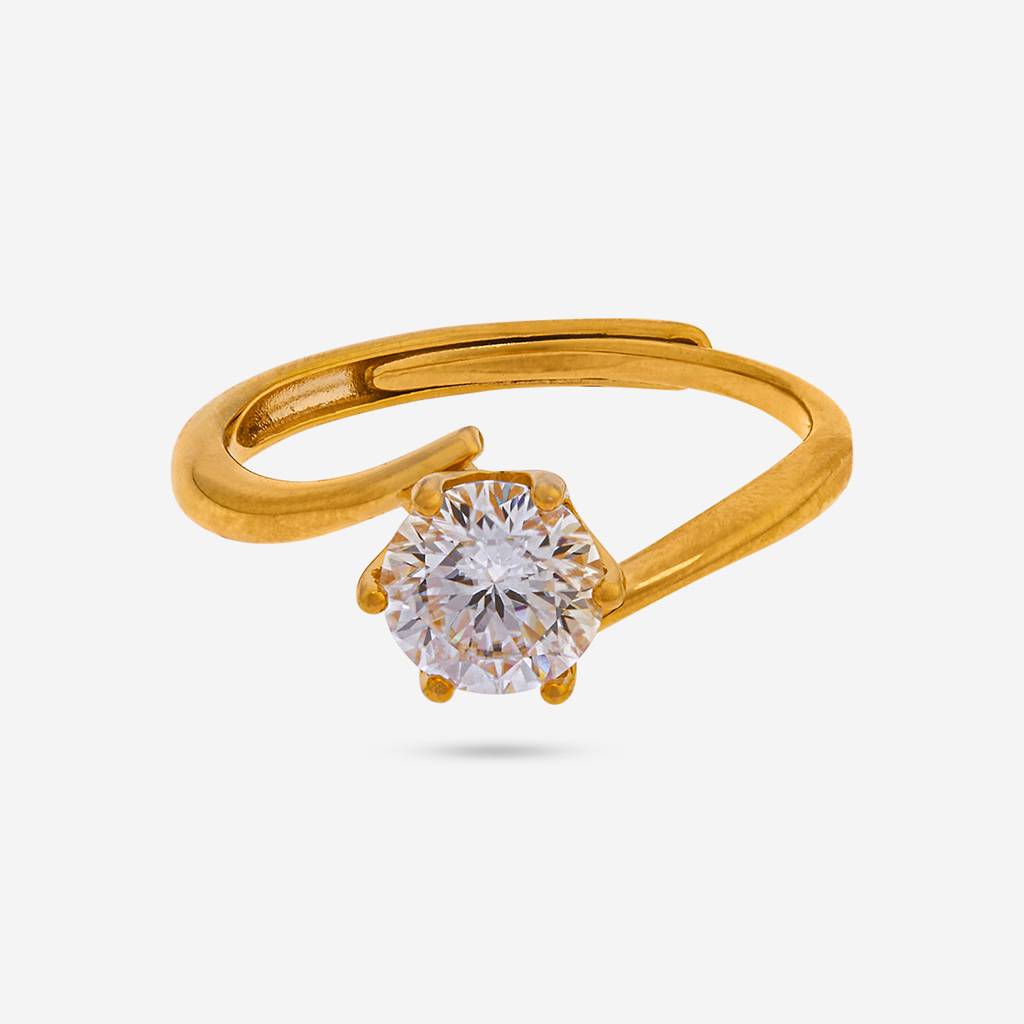 White Gold - Plated Office Wear Silver Finger Ring - 448517 : 448517