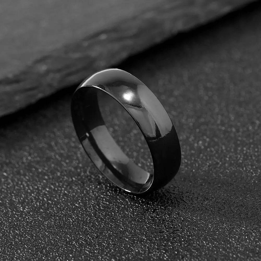Curved Black Nugget Ring : MR1S0644-10