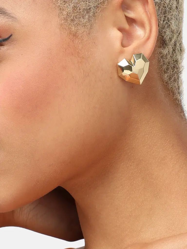 Lysandra-Gold Plated Party Designer Stone Stud For Women : SOHEAR4292