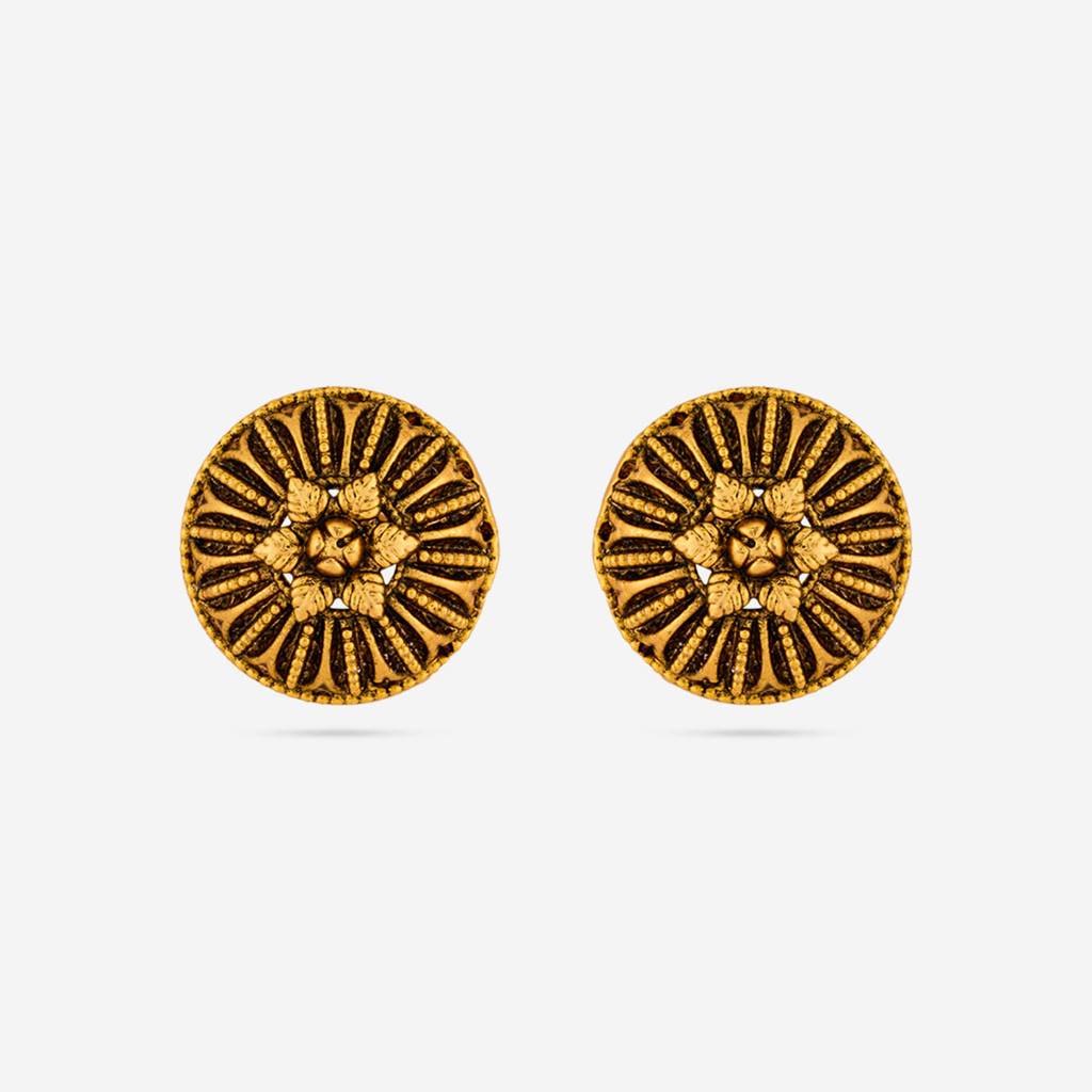 Gold - Plated Festive Antique Earring - 467391 : 467391