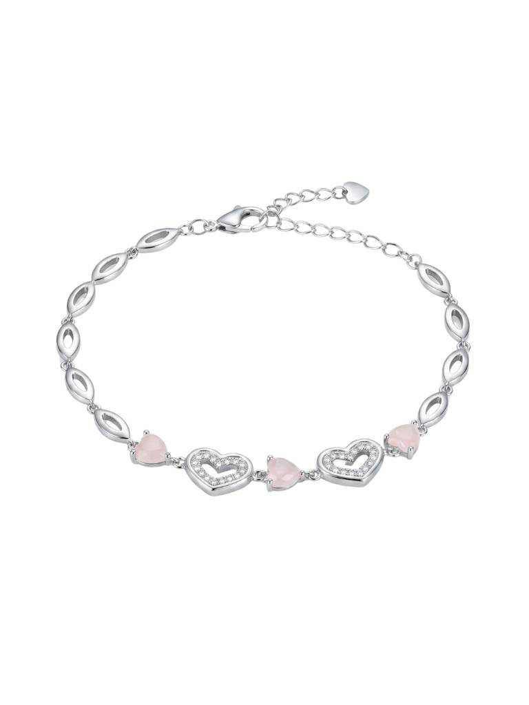 925 Silver Rosalie Heart Whisper Bracelet For Women : BR-80