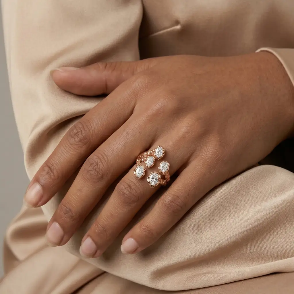 Coralyn Lab Grown Diamond Cocktail Ring : LGDRG47CC_14K_PG