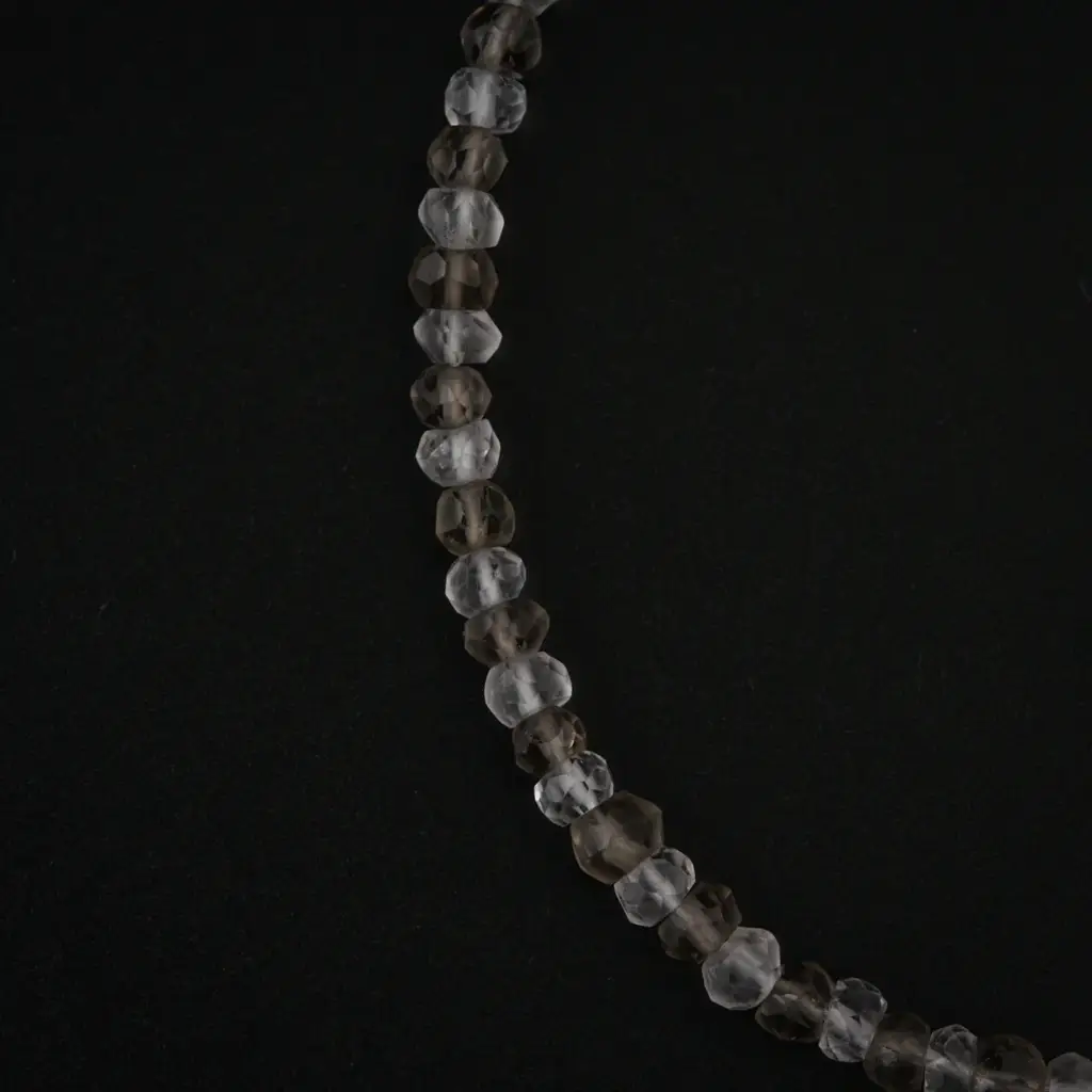 Smokey Quartz And Crystals Silver Bracelet : 40730519